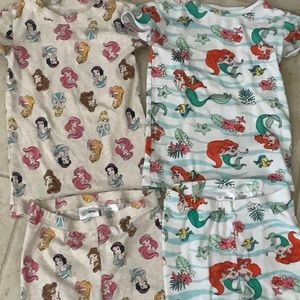2 sets of girls GAP/Disney short pajama sets